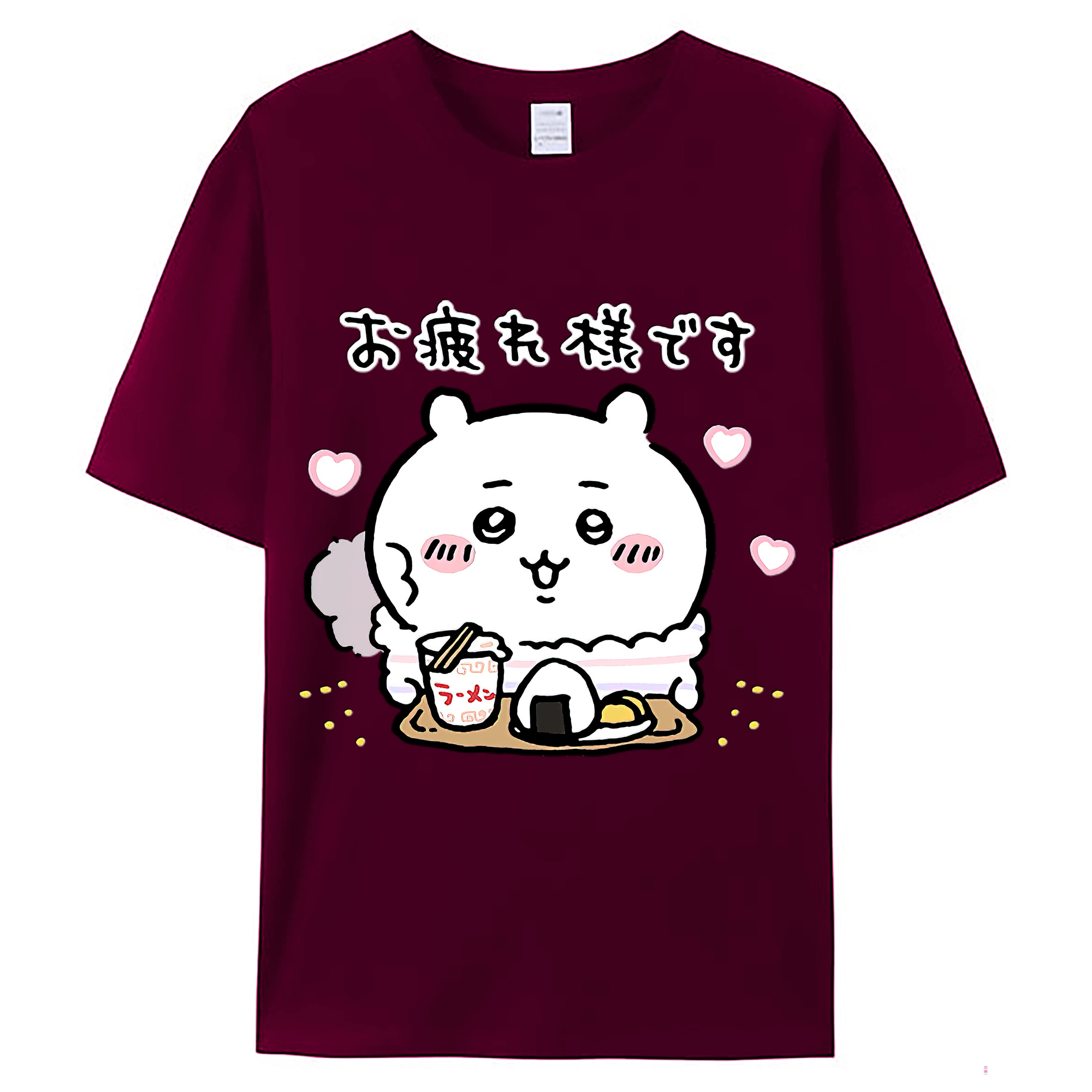（画像用） ちいかわ ちいかわ Chii-kawa chiikawa レディースカジュアルプリントTシャツ（綿100％）